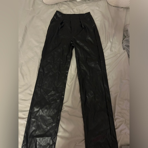 boutique black leather pants - Picture 1 of 3